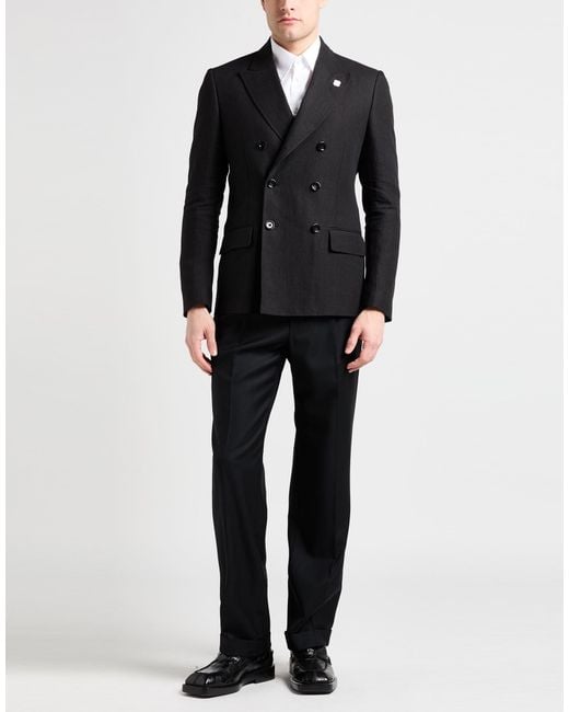 Lardini Black Blazer Linen for men