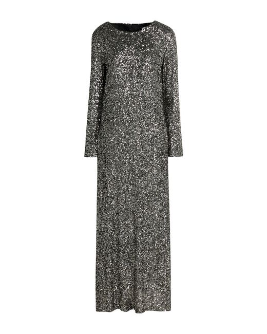 SOLOTRE Gray Maxi Dress Polyester, Elastane