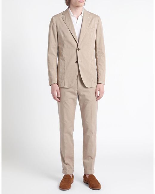 Guarinucci Natural Suit Cotton, Polyester, Elastane for men