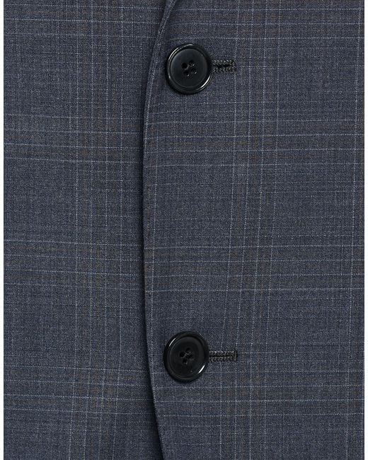 Lardini Blue Suit Polyester, Wool, Elastane for men