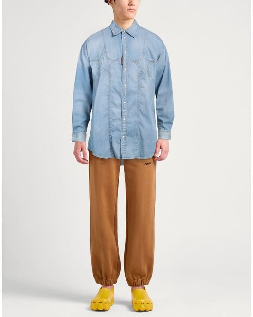 DSquared² Blue Denim Shirt Cotton, Elastane for men