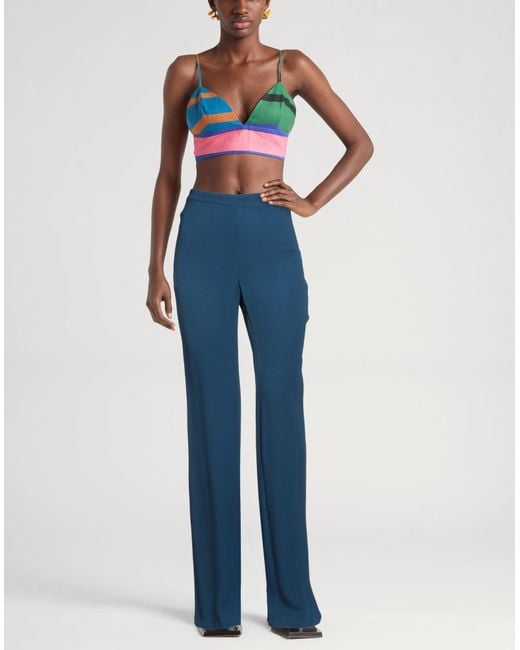 Kaos Blue Pants Viscose, Elastane