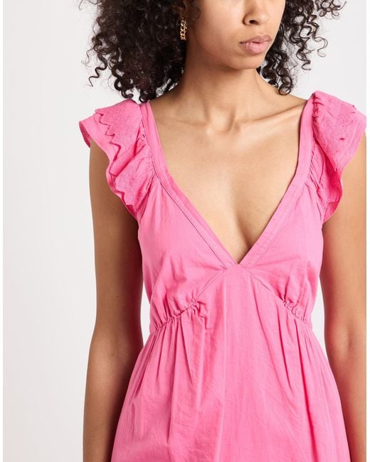 Xirena Pink Midi Dress Cotton