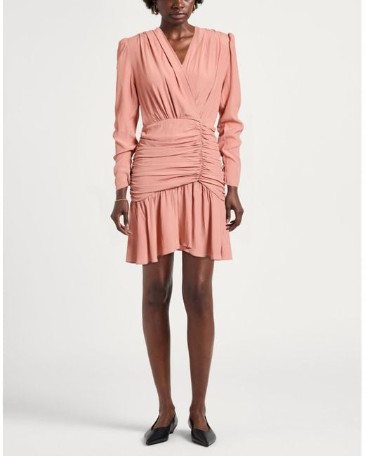 Pinko Pink Mini Dress Silk