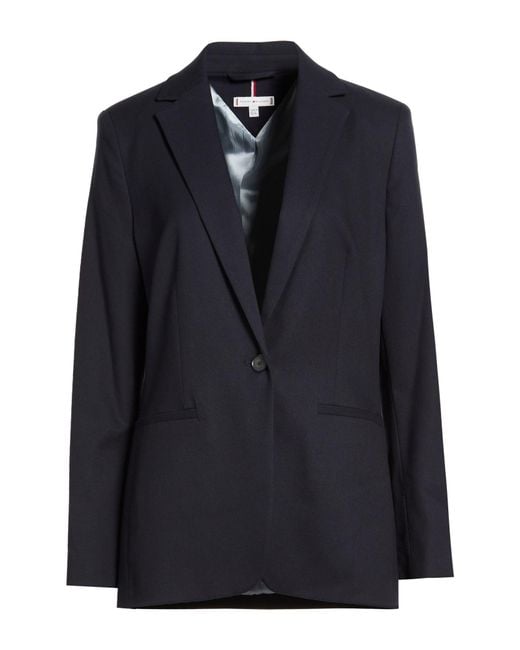 Tommy Hilfiger Blue Midnight Blazer Polyester, Viloft, Elastane