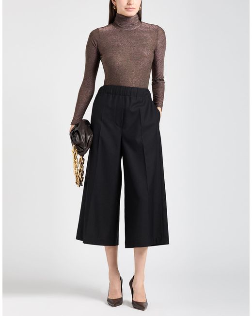 CROCHÈ Gray Turtleneck Polyester, Viscose, Polyamide, Metallic Polyester, Elastane