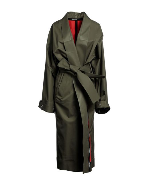 Khrisjoy Green Overcoat & Trench Coat