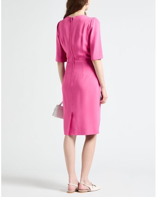 Dolce & Gabbana Pink Midi Dress Viscose, Acetate, Elastane