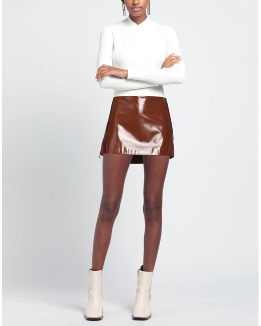 Acne Brown Mini Skirt