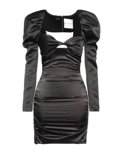 Halpern Black Mini Dress