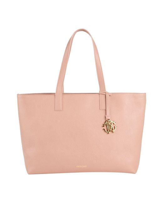 Roberto Cavalli Pink Handbag Cow Leather