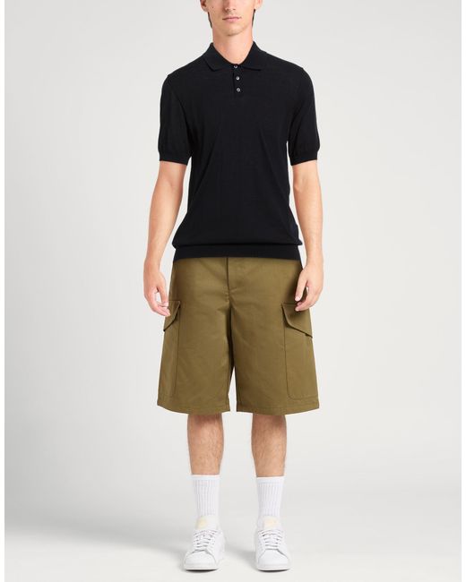 Polo Alpha Studio pour homme en coloris Black