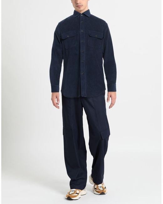 Alessandro Gherardi Blue Shirt Cotton for men