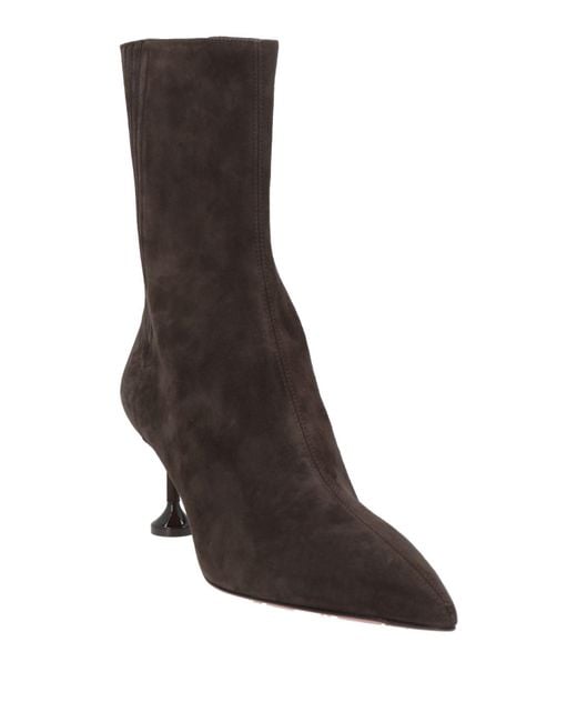 Aquazzura Brown Ankle Boots Leather
