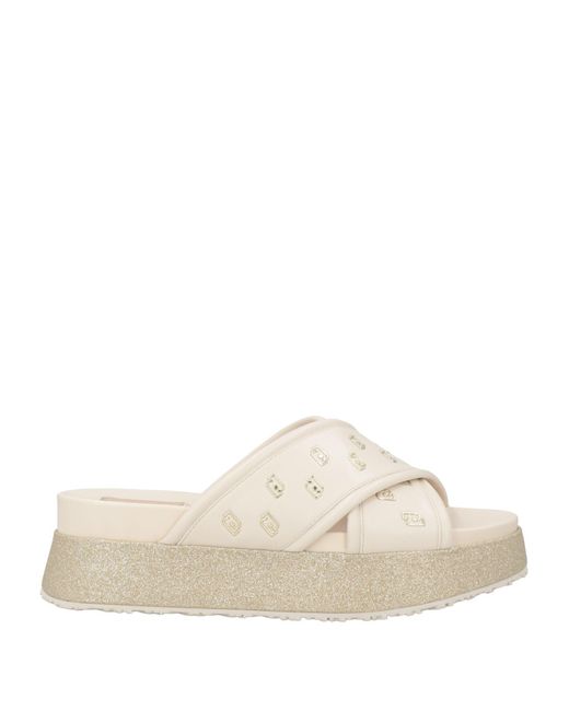 Liu Jo White Sandals Textile Fibers