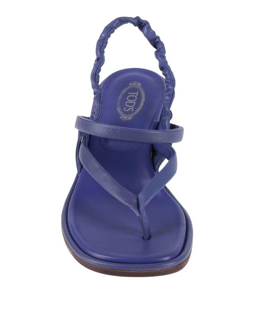 Tod's Blue Thong Sandal