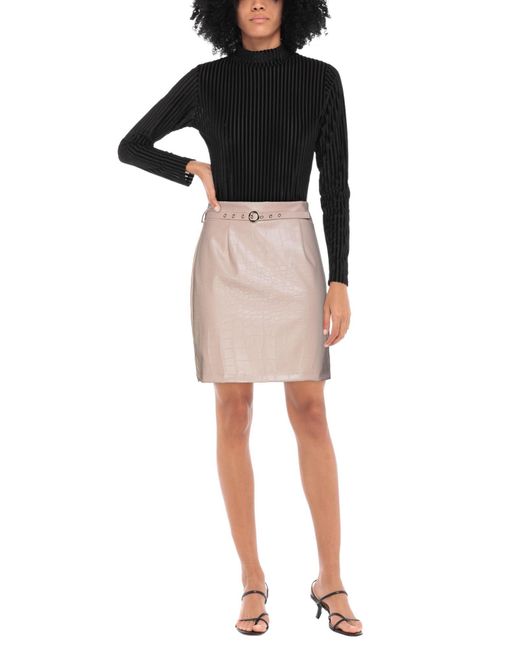 Dixie Pink Blush Mini Skirt Polyurethane, Polyester