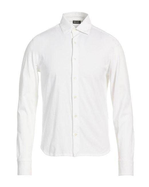 Zegna White Shirt Cotton for men