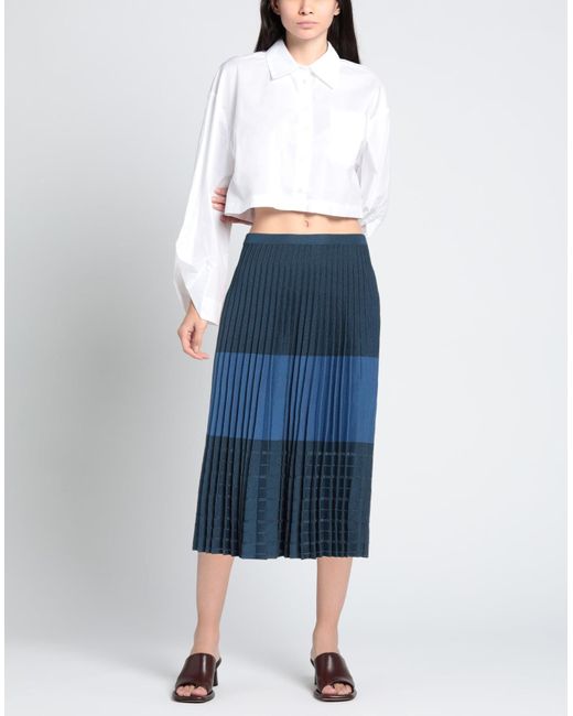 Partow Blue Midi Skirt