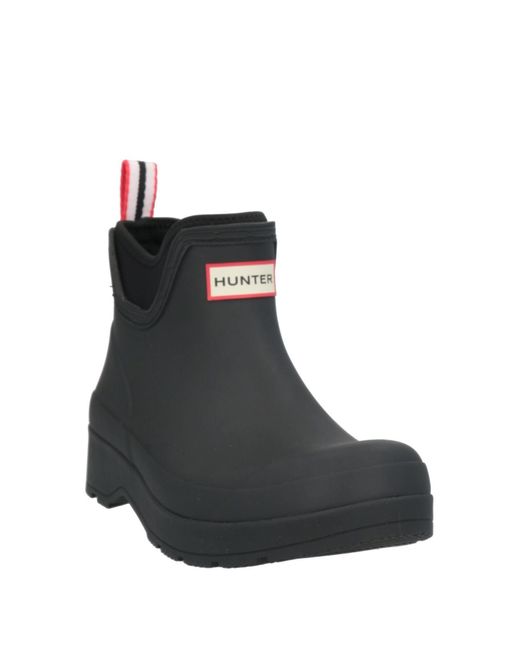 Hunter Black Ankle Boots for men