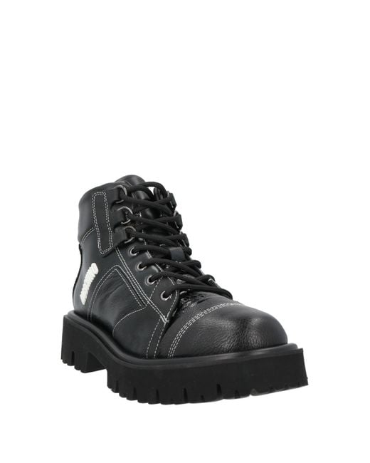 Moschino Black Ankle Boots Leather