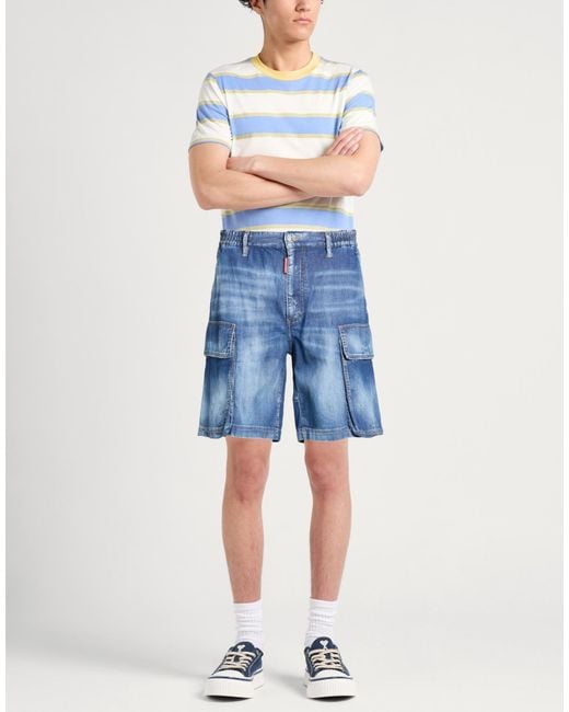 DSquared² Blue Denim Shorts for men