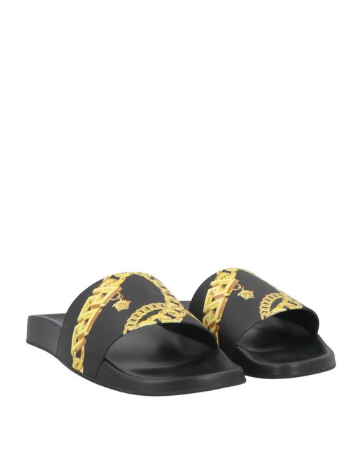 Versace Black Sandals Rubber for men