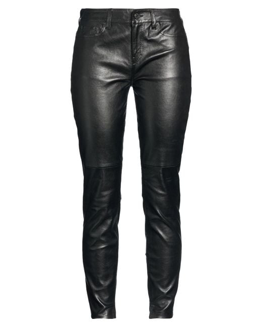 Drykorn Black Pants Leather