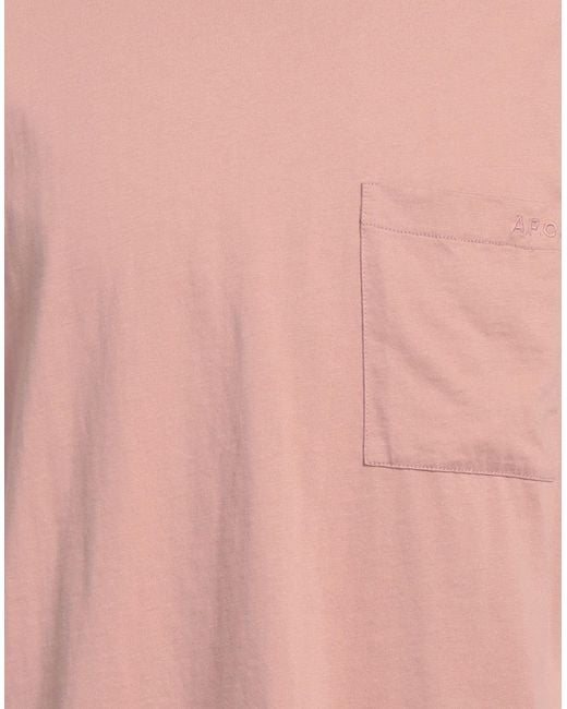 Camiseta A.P.C. de hombre de color Pink
