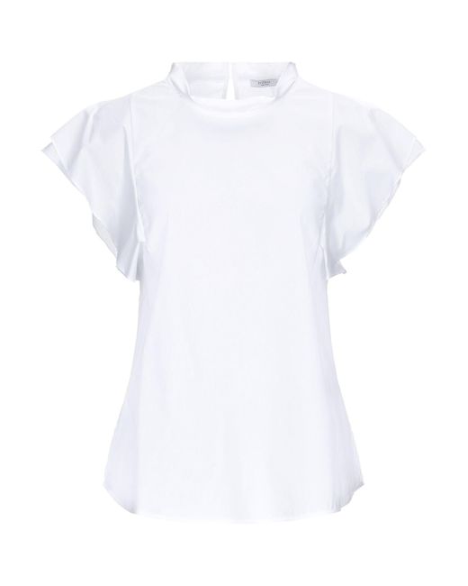 Peserico Cotton Blouse in White - Lyst
