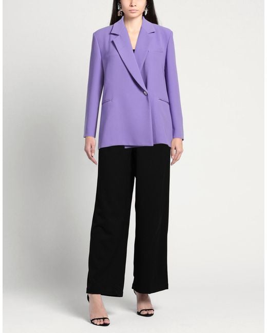 Isabelle Blanche Purple Blazer Polyester, Elastane