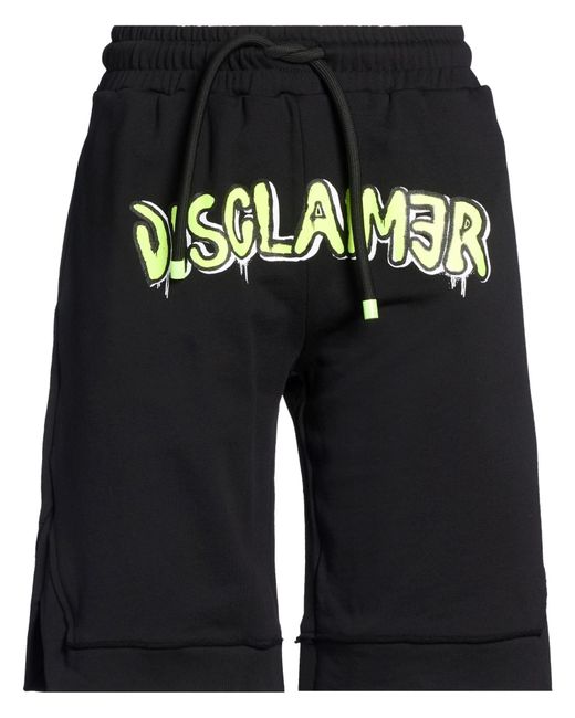 DISCLAIMER Men's Black Shorts & Bermuda Shorts Cotton