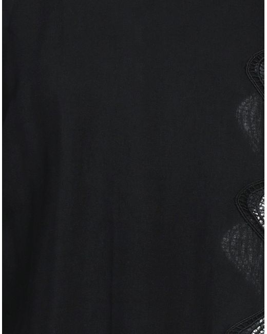 Alpha Studio Black Top Linen, Viscose, Polyester