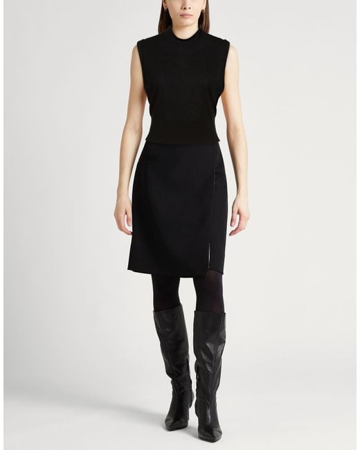 Sportmax Black Sweater Wool, Silk