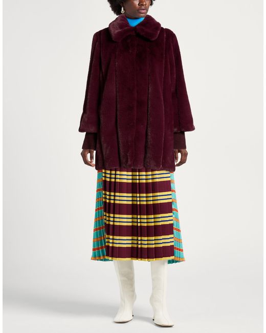 Patrizia Pepe Purple Shearling & Teddy