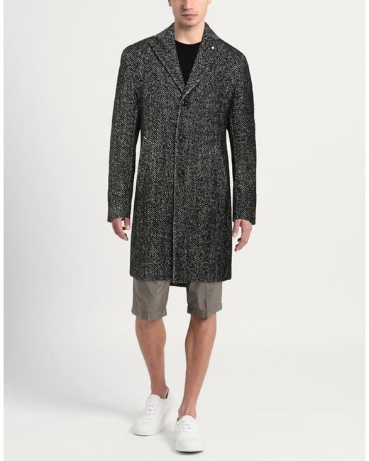 Luigi Bianchi Black Coat for men