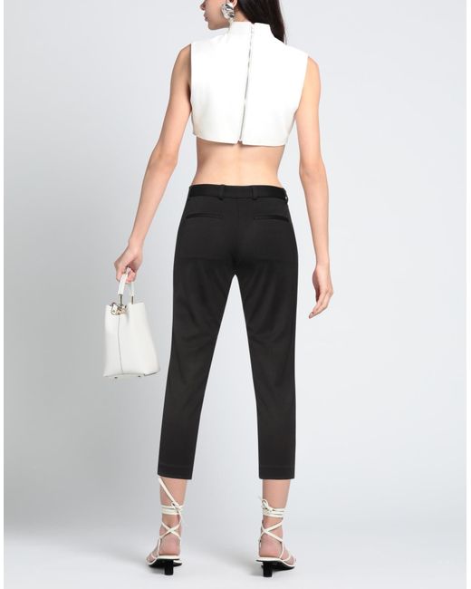 Rose' A Pois Black Pants Polyester, Viscose, Elastane