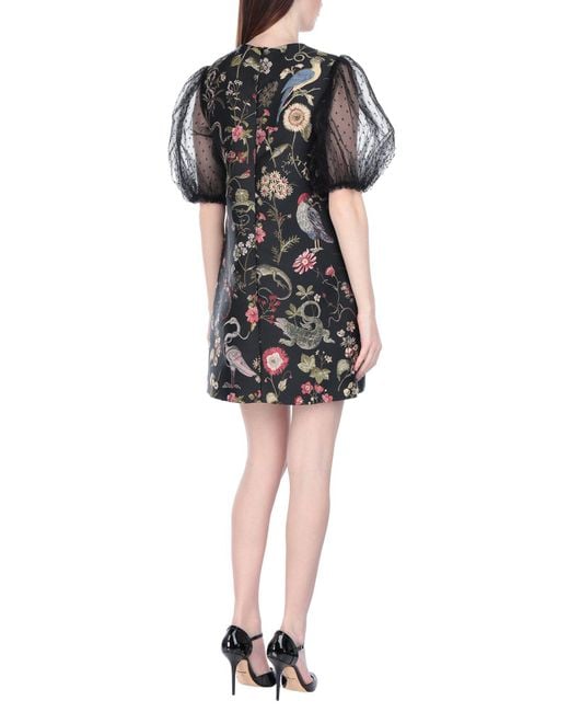 RED Valentino Black Mini Dress Polyamide, Polyester