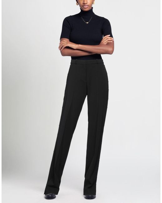 Del Core Black Embellished Twill Straight-Leg Pants