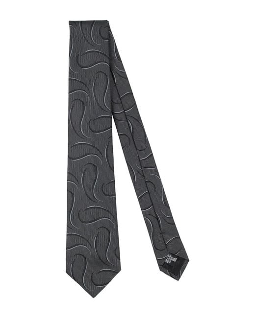 Emporio Armani Gray Ties & Bow Ties Silk for men