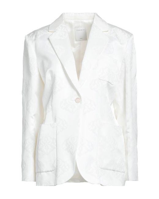 Sandro Suit Jacket in White | Lyst