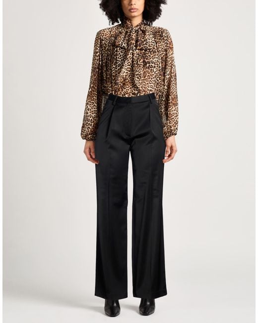 Dries Van Noten Black Pants Viscose, Wool, Polyurethane