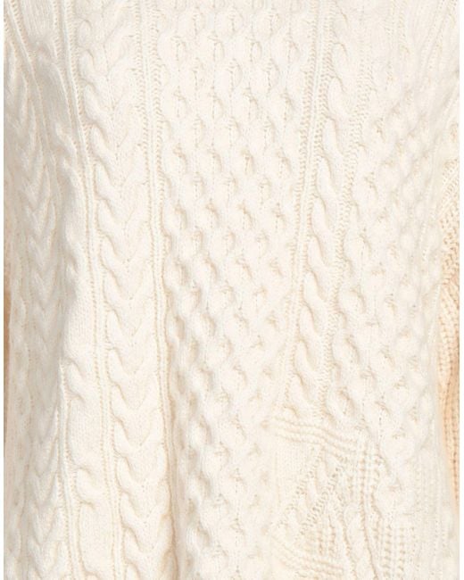 Zadig & Voltaire White Ivory Turtleneck Wool, Polyamide, Cashmere