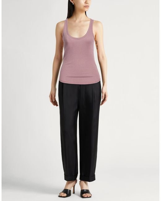 Majestic Filatures Pink Antique Rose Tank Top Cotton, Modal, Cashmere, Elastane