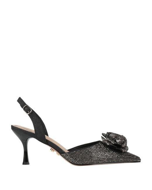 Twenty Four Haitch Black Pumps