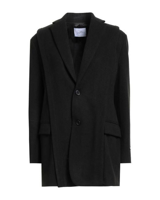 Soallure Black Blazer Polyester, Acrylic, Virgin Wool