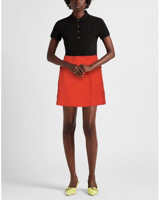 Jijil Red Mini Skirt Polyester, Viscose, Elastane