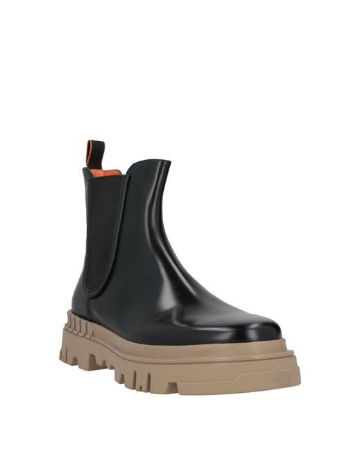 Santoni Black Ankle Boots for men