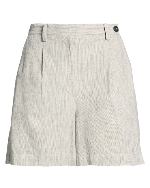 Massimo Alba Gray Shorts & Bermuda Shorts Cotton, Linen, Elastane