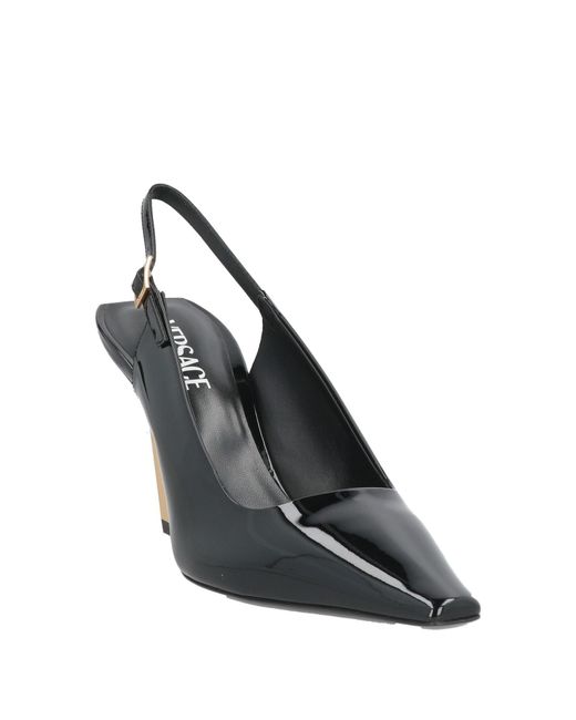 Versace Black Pumps Leather